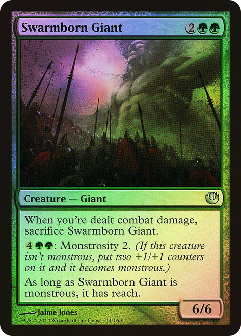 Swarmborn Giant\nJourney into Nyx\nSingle\nMagic The Gathering
