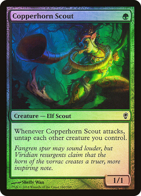 Copperhorn Scout\nConspiracy: 2014 Edition\nSingle\nMagic The Gathering