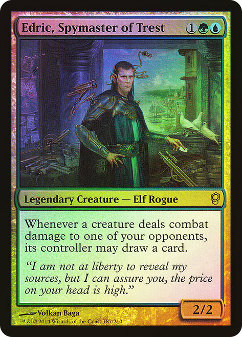 Edric, Spymaster of Trest\nConspiracy: 2014 Edition\nSingle\nMagic The Gathering