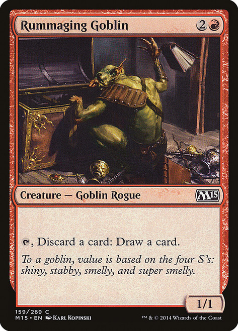 Rummaging Goblin\nMagic 2015 Core Set\nSingle\nMagic The Gathering