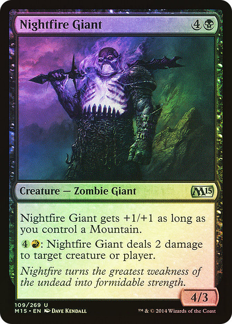 Nightfire Giant\nMagic 2015 Core Set\nSingle\nMagic The Gathering