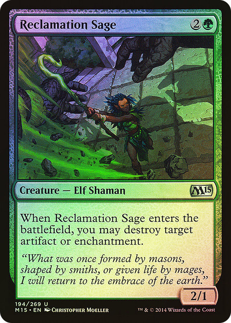 Reclamation Sage\nMagic 2015 Core Set\nSingle\nMagic The Gathering