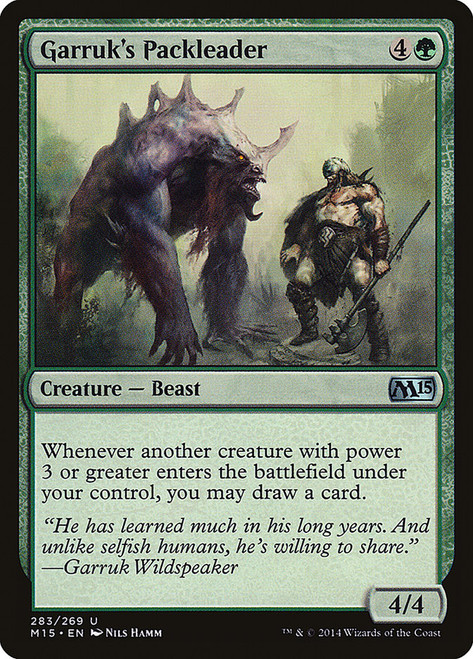 Garruk's Packleader\nMagic 2015 Core Set\nSingle\nMagic The Gathering