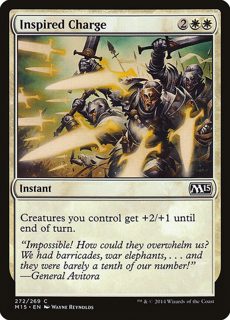 Inspired Charge\nMagic 2015 Core Set\nSingle\nMagic The Gathering