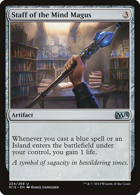 Staff of the Mind Magus\nMagic 2015 Core Set\nSingle\nMagic The Gathering