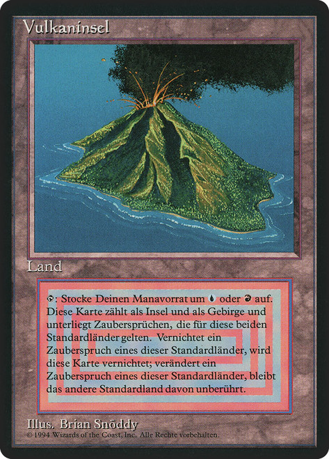 Volcanic Island (BB) | 3rd Edition - Black Border - German | Star  