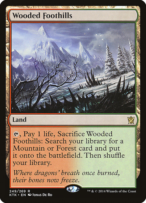 Wooded Foothills\nKhans of Tarkir\nSingle\nMagic The Gathering