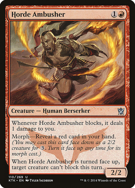 Horde Ambusher\nKhans of Tarkir\nSingle\nMagic The Gathering