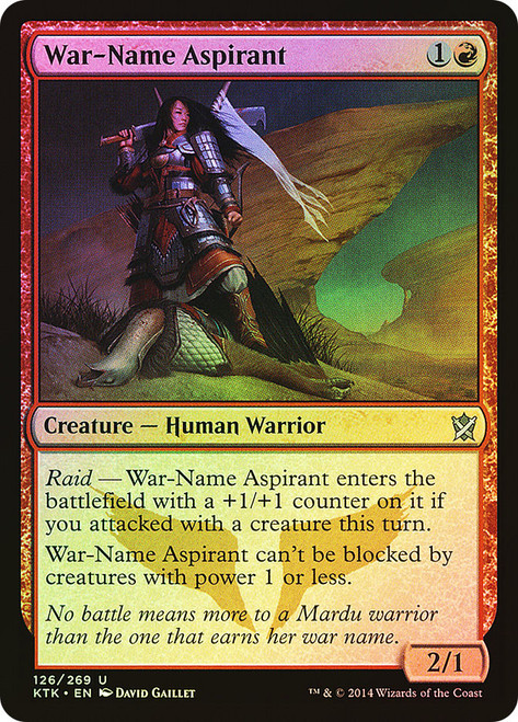War-Name Aspirant\nKhans of Tarkir\nSingle\nMagic The Gathering