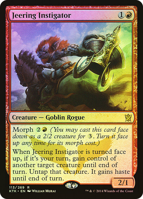 Jeering Instigator\nKhans of Tarkir\nSingle\nMagic The Gathering