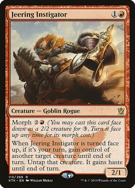 Jeering Instigator\nKhans of Tarkir\nSingle\nMagic The Gathering