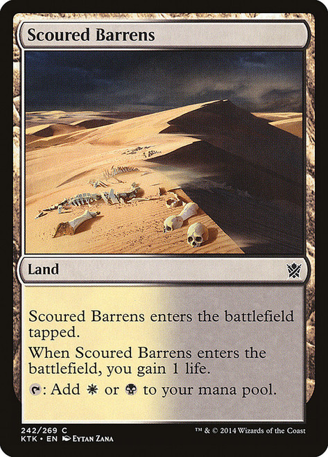 Scoured Barrens\nKhans of Tarkir\nSingle\nMagic The Gathering