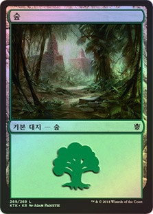 Forest (#269)
Khans of Tarkir (Foil) - Korean
Single
Magic The Gathering