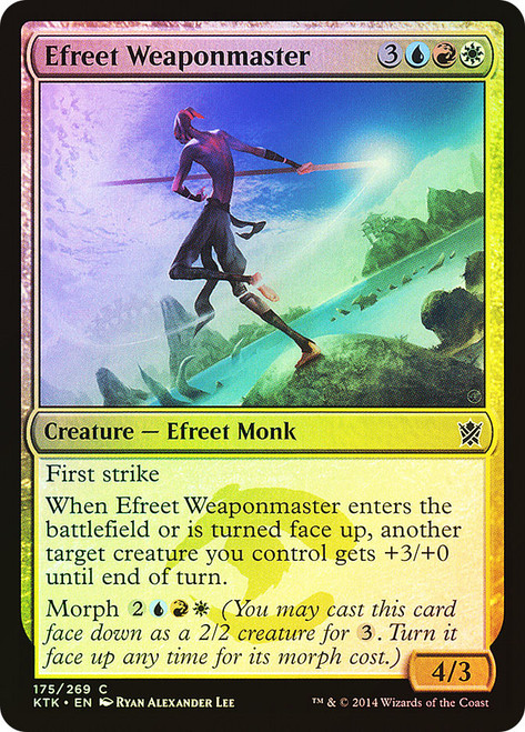 Efreet Weaponmaster\nKhans of Tarkir\nSingle\nMagic The Gathering
