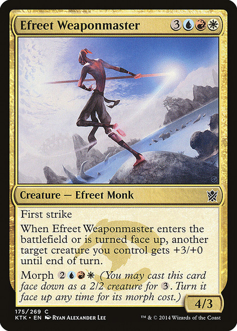 Efreet Weaponmaster\nKhans of Tarkir\nSingle\nMagic The Gathering