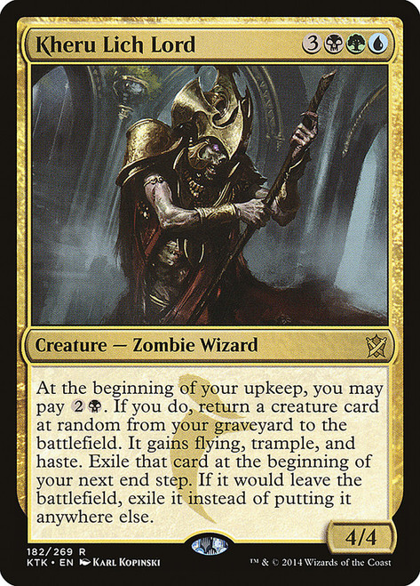 Kheru Lich Lord\nKhans of Tarkir\nSingle\nMagic The Gathering