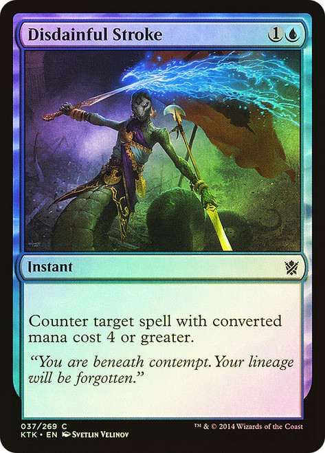 Disdainful Stroke\nKhans of Tarkir\nSingle\nMagic The Gathering