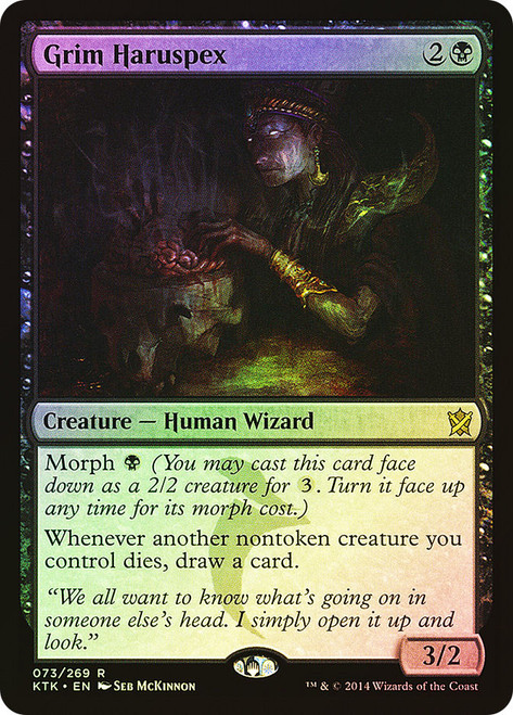 Grim Haruspex\nKhans of Tarkir\nSingle\nMagic The Gathering