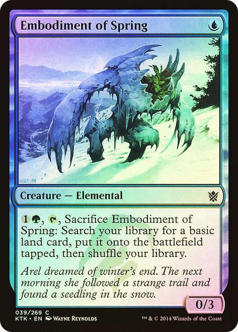 Embodiment of Spring\nKhans of Tarkir\nSingle\nMagic The Gathering