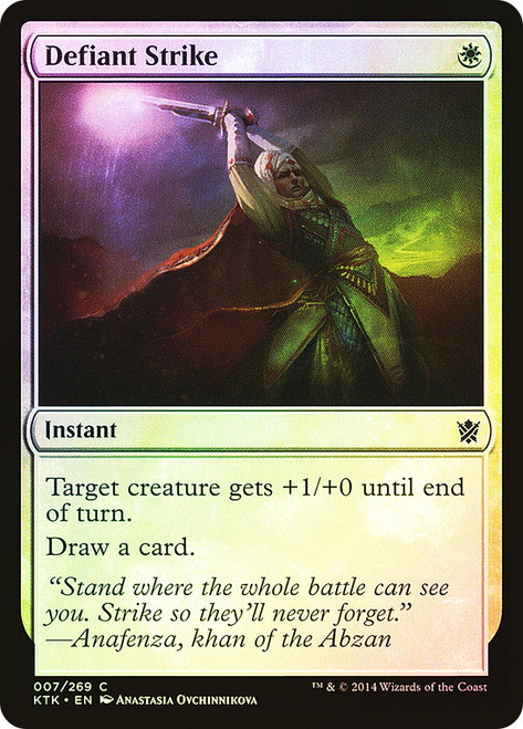 Defiant Strike\nKhans of Tarkir\nSingle\nMagic The Gathering
