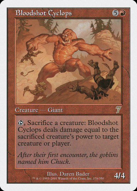 Bloodshot Cyclops\n7th Edition\nSingle\nMagic The Gathering