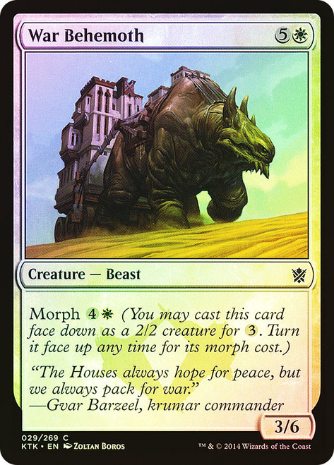 War Behemoth\nKhans of Tarkir\nSingle\nMagic The Gathering