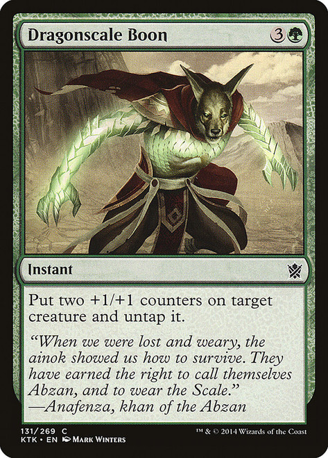 Dragonscale Boon\nKhans of Tarkir\nSingle\nMagic The Gathering