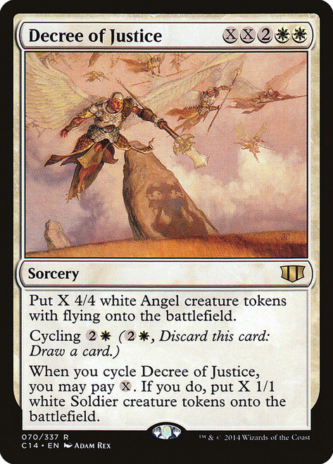 Decree of Justice\nCommander: 2014 Edition\nSingle\nMagic The Gathering
