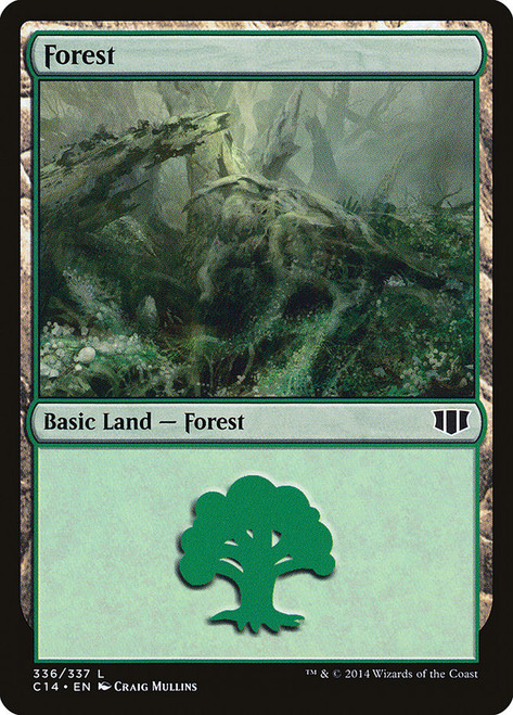 Forest (#336)\nCommander: 2014 Edition\nSingle\nMagic The Gathering