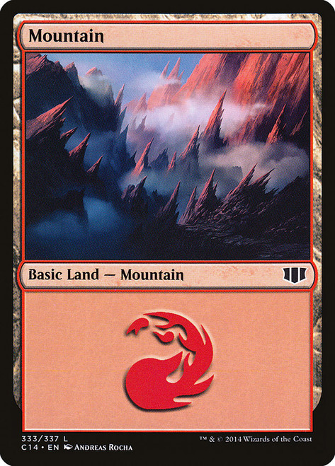 Mountain (#333)\nCommander: 2014 Edition\nSingle\nMagic The Gathering