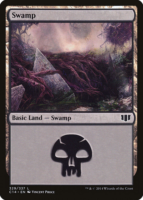 Swamp (#329)\nCommander: 2014 Edition\nSingle\nMagic The Gathering