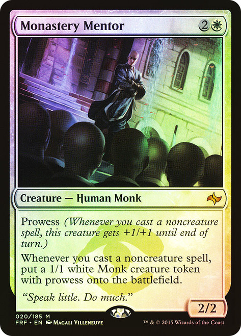 Monastery Mentor\nFate Reforged\nSingle\nMagic The Gathering