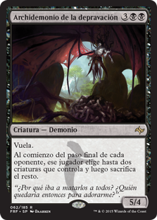 Archfiend of Depravity
Fate Reforged - Spanish
Single
Magic The Gathering