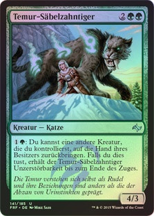 Temur Sabertooth
Fate Reforged (Foil) - German
Single
Magic The Gathering