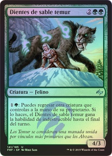 Temur Sabertooth
Fate Reforged (Foil) - Spanish
Single
Magic The Gathering