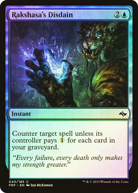 Rakshasa's Disdain\nFate Reforged\nSingle\nMagic The Gathering
