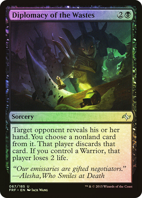 Diplomacy of the Wastes\nFate Reforged\nSingle\nMagic The Gathering