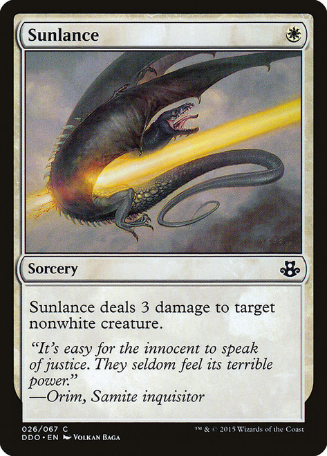 Sunlance\nDuel Decks: Elspeth vs. Kiora\nSingle\nMagic The Gathering