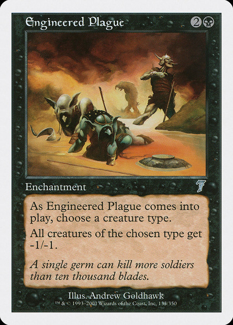 Engineered Plague\n7th Edition\nSingle\nMagic The Gathering