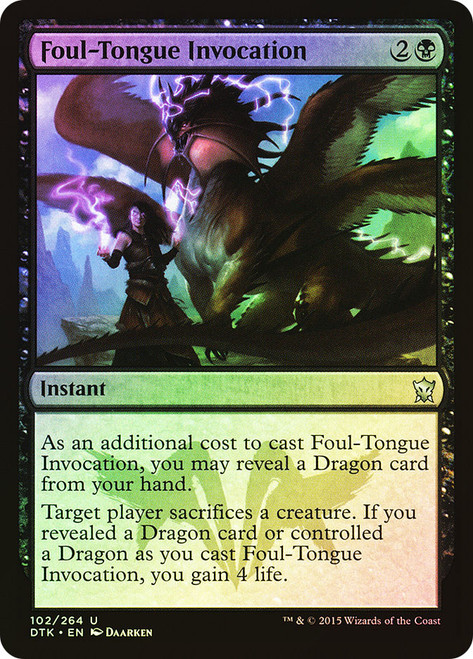 Foul-Tongue Invocation\nDragons of Tarkir\nSingle\nMagic The Gathering