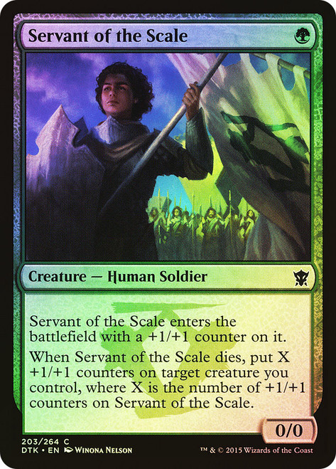 Servant of the Scale\nDragons of Tarkir\nSingle\nMagic The Gathering