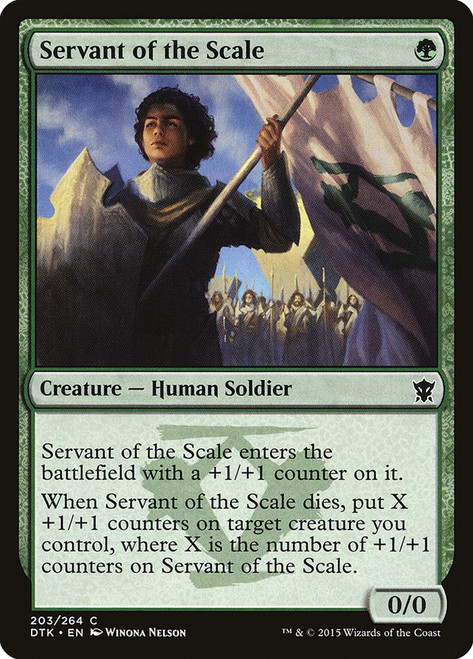 Servant of the Scale\nDragons of Tarkir\nSingle\nMagic The Gathering