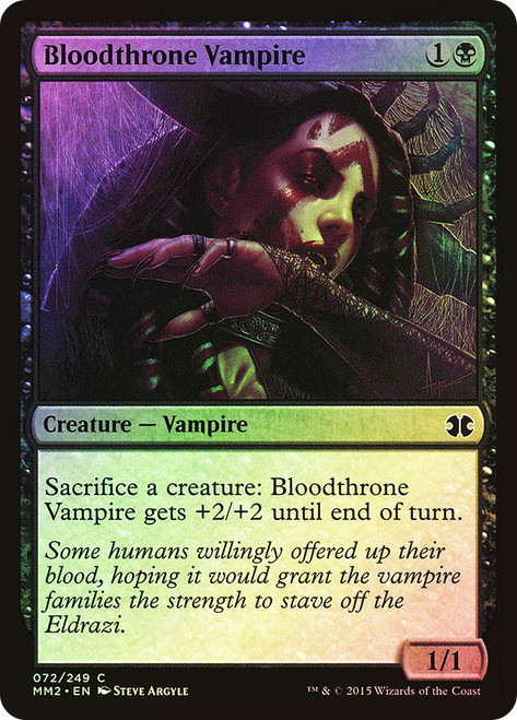 Bloodthrone Vampire\nModern Masters: 2015 Edition\nSingle\nMagic The Gathering