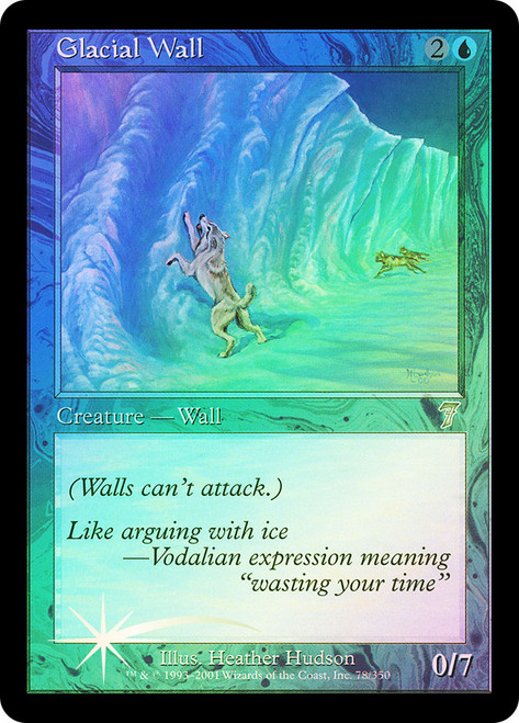 Glacial Wall\n7th Edition\nSingle\nMagic The Gathering