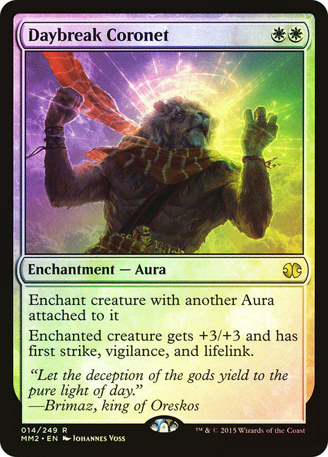 Daybreak Coronet\nModern Masters: 2015 Edition\nSingle\nMagic The Gathering