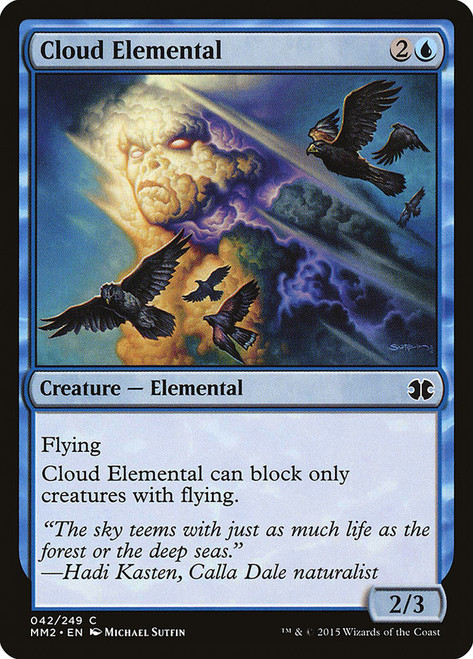 Cloud Elemental\nModern Masters: 2015 Edition\nSingle\nMagic The Gathering