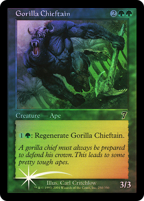 Gorilla Chieftain\n7th Edition\nSingle\nMagic The Gathering