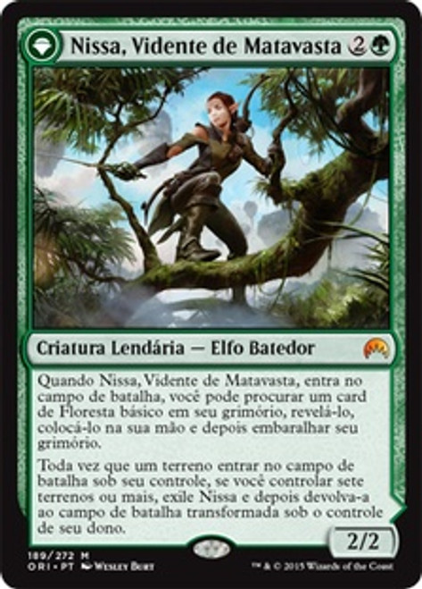 巨森の予見者、ニッサ　SDCC　英語Foil EX+]巨森の予見者、ニッサ/Nissa, Vastwood Seer《日本語》【ORI】