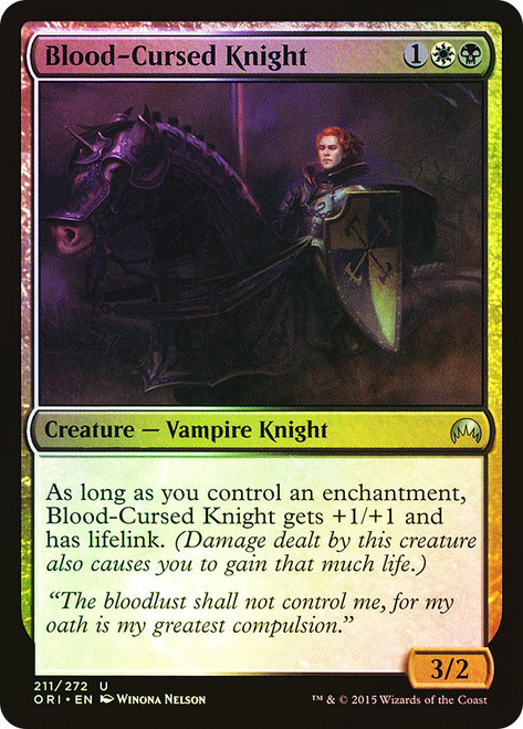 Blood-Cursed Knight\nMagic Origins\nSingle\nMagic The Gathering