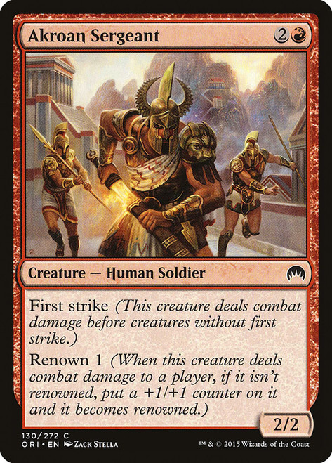 Akroan Sergeant\nMagic Origins\nSingle\nMagic The Gathering